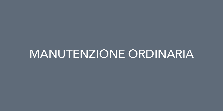 MANUTENZIONE ORDINARIA