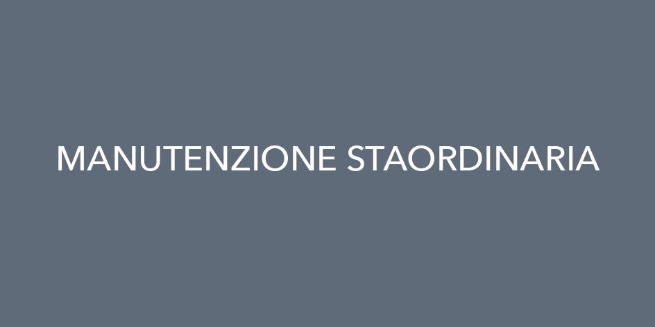 MANUTENZIONE STRAORDINARIA